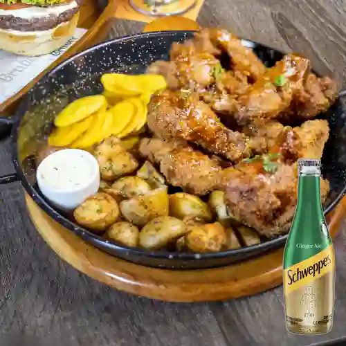 Combo Alitas + Schweppes Ginger Ale 300ML