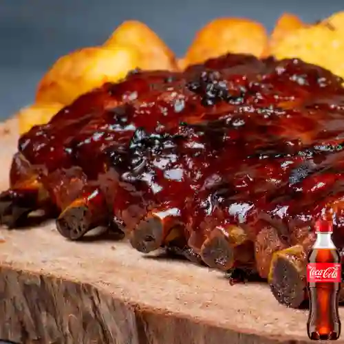 Costilla Medio Rack BBQ Sweet Chipotle +CocaCola Org 400ml