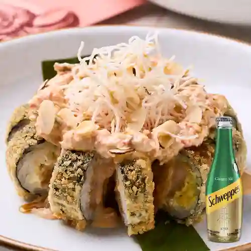 Sushi Dinamita Crunch +Schweppes Ginger Ale 300ML
