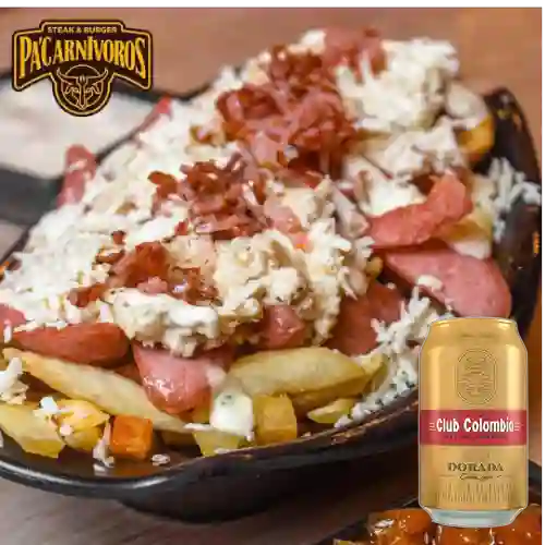 Combo Salchipapa Especial + Club col. Dorada Lta 330ml