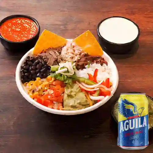 Combo Tazón de 2 Carnes + Aguila Orig Lta 330ml