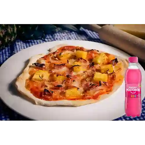 Combo Pizza Hawaiana + Postobón Manzana 250 ml