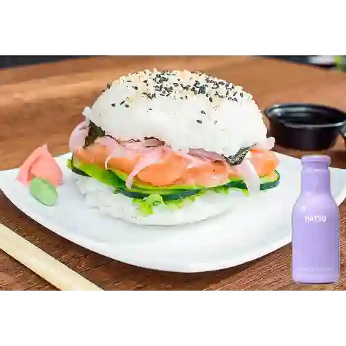 Combo Arma Tu Hamburguesa de Sushi +Hatsu Morado 300ml