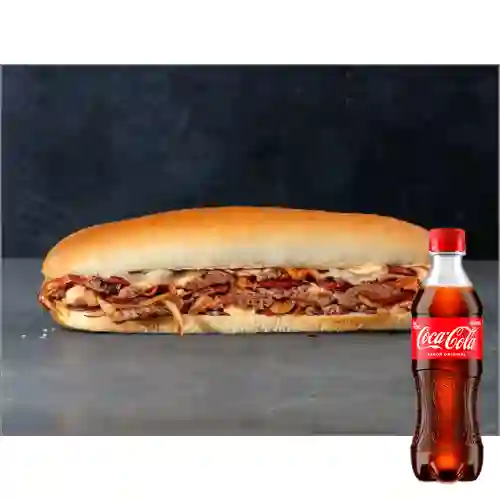 Sándwich Philly Filadelfia 28 Cm +Cocacola Org 400ml