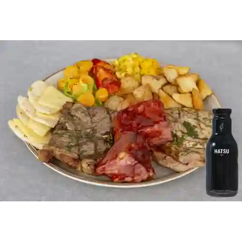 Combo Mixto de Carnes + Hatsu Negro 400 ml