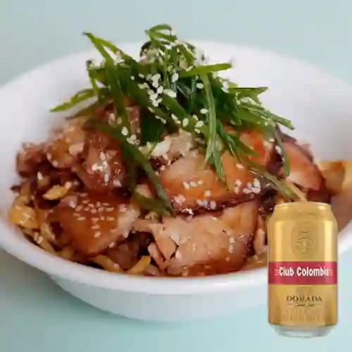 Combo Hoisin Noodles c/Panceta + Club Col. Dorada 330ml Lata