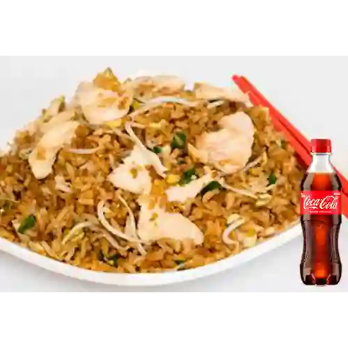 Combo Arroz c/ Pollo Picado +Cocacola Orig 400ml