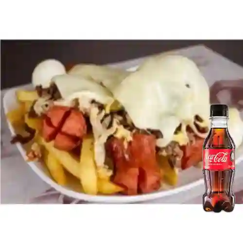 Combo Salchipapa Super Especial + Gaseosa 250 Ml
