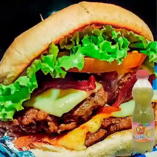 Combo Hamburguesa Doble + Hit Lulo 500 ml