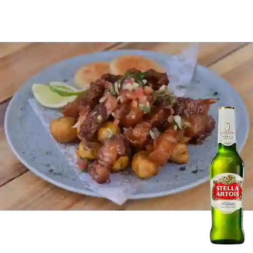 Combo Chicharrón Melao + Stella Artois 355 ml