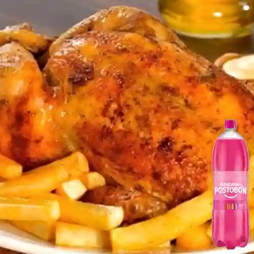 Combo 1 Pollo Asado Sencillo + Postobón Manzana 2.5 L