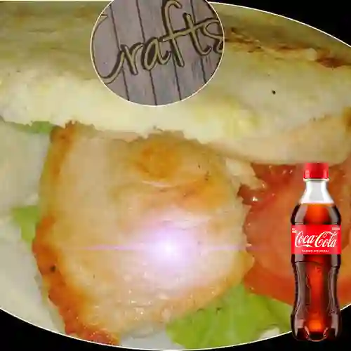 Combo Arepa Craft Pechugona +Cocacola Orig 400ml