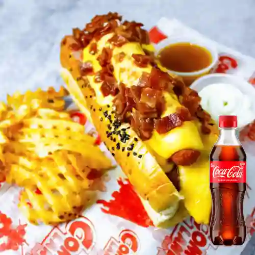 Combo Hot Dog Capitán América +Cocacola Orig 400ml