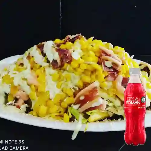 Combo Salchipapa Steak + Kola Román Original 400ML