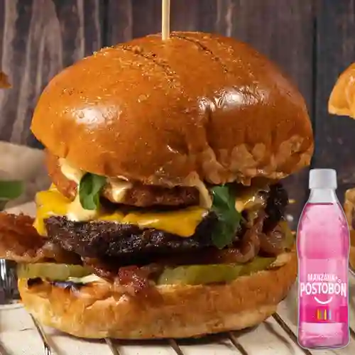 Combo Cherokee Burger + Postobón Manzana 300 ml