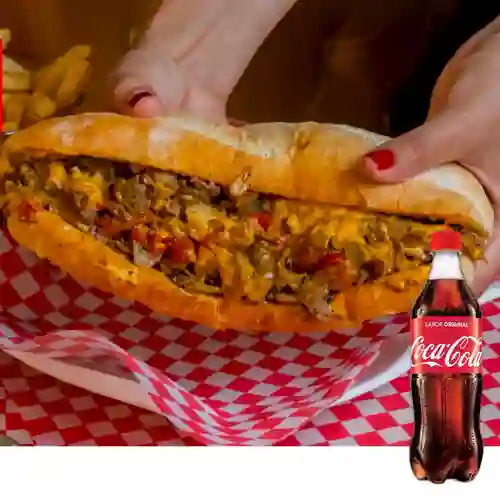 Combo Philly Cheesesteak + Coca Cola Original 500 ml