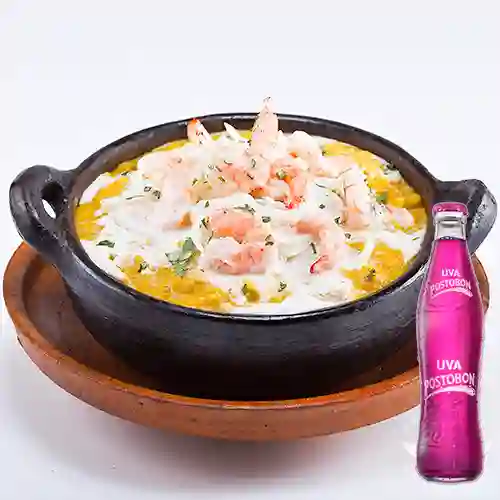 Combo Cazuela de Camar��n + Uva Postobon 350 ml