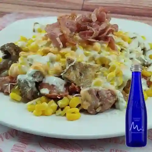 Combo Mazorca Steak + Manatial Sin Gas 300ML