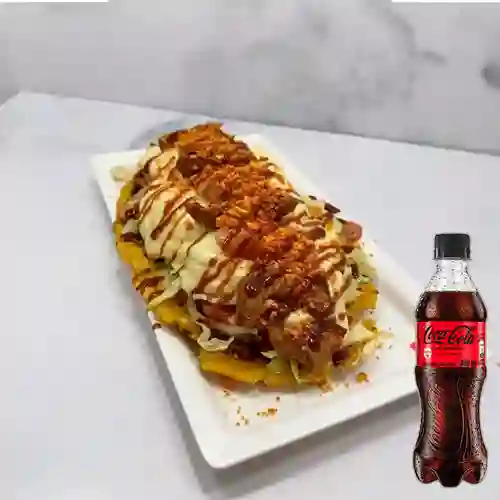 Combo Patacón con Todo + Coca Cola Sin Azúcar 400 ml