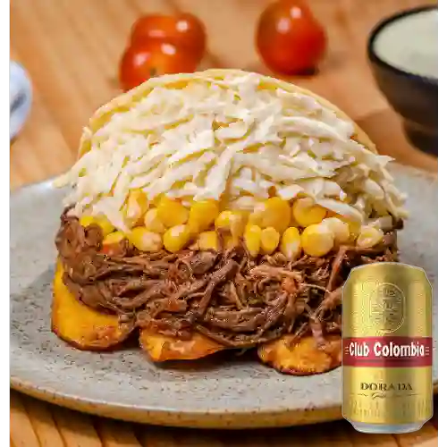 Combo Arepa Criolla + Club Colombia Dorada 300 ml