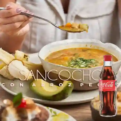 Combo Sancocho de Gallina Ahumado +cocacola Orig