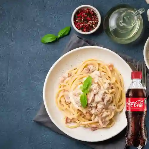 Carbonara c/ Tocineta Ahumada +Cocacola Org 400ml