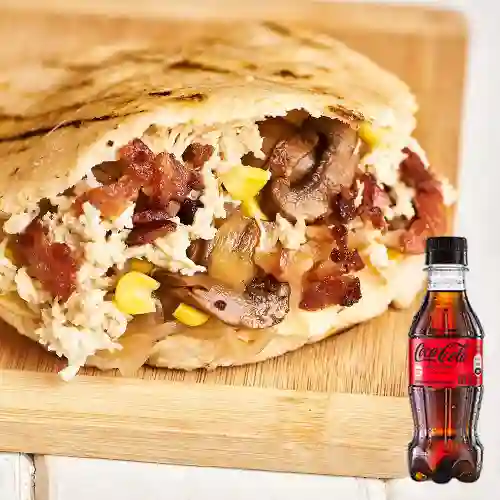 Combo Arepa con Pollo + Coca Cola Sin Azúcar 250ML