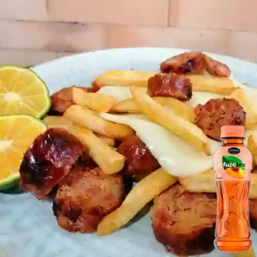 Combo Choripapa + Fuze Tea Durazno 400ML