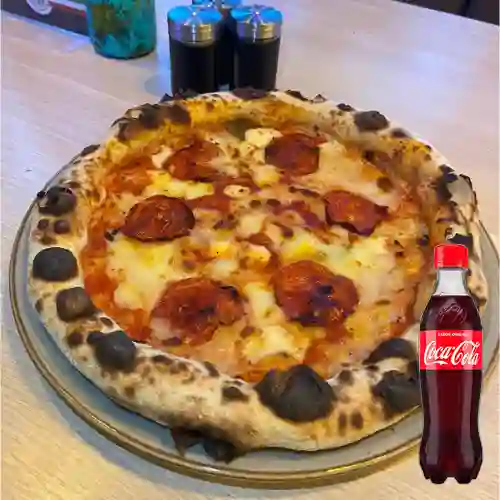 Combo Pizza de Chorizo Español + Coca-Cola Sabor Original 400 ml