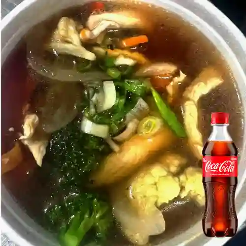 Combo Sopa de Vegetales + Coca Cola Original 400 ml