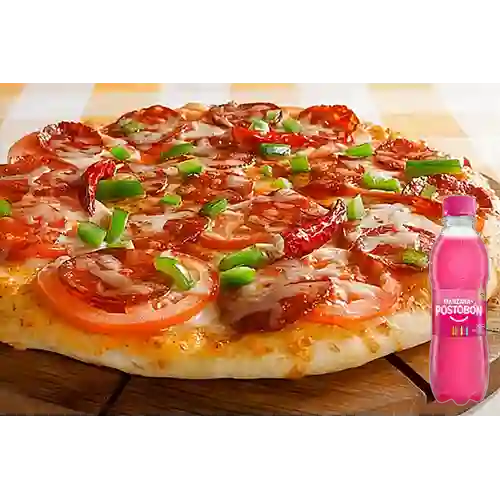 Pizzadilla Mexicana Personal +Postobón Manzana 250ml