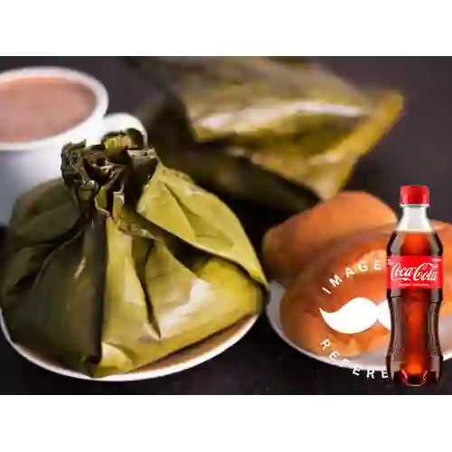 Combo Tamal Tolimense + Coca Cola 400Ml