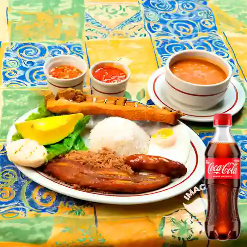 Combo Bandeja con Res + Coca Cola Original 400 ml