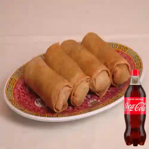 Combo Lumpias (4 Unidades) + Coca Cola Original 600ML