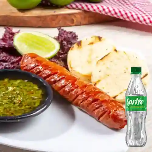 Combo Arepa c/ Queso&Chorizo +Sprite Orig 400ml