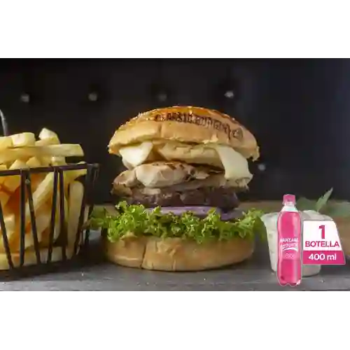 Combo Hamburguesa Mixta + Postobón Manzana 400 ml