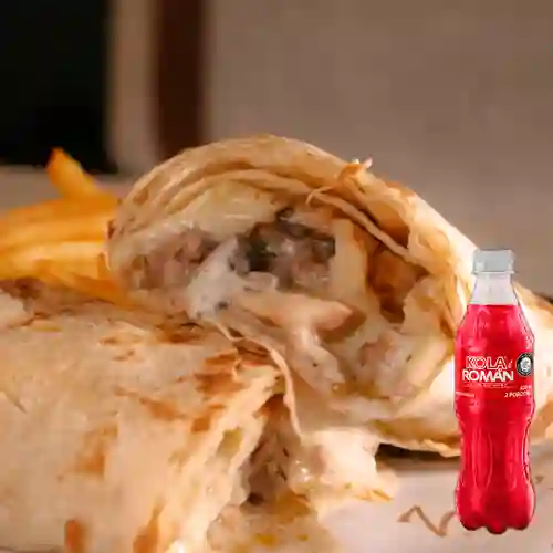 Wrap Pollo Champiñones Queso Azul +Kola Román Org 400ml