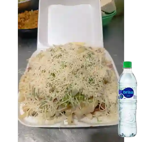Combo Salchichoripapa + Agua con Gas 600ml