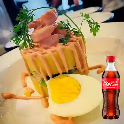 Combo Causa de Camarón + Coca Cola Original 400 ml