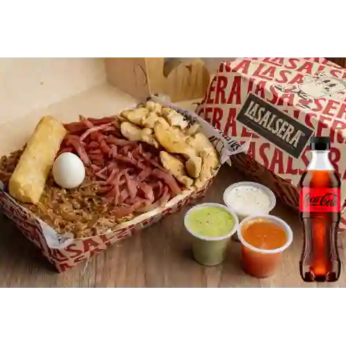 Combo Salchipapas La Salsera + Coca-Cola ZERO 400ml