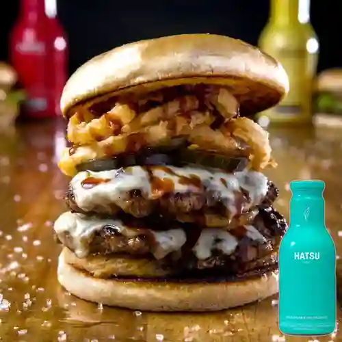 Combo Burger Hot + Hatsu Azul 250 ml