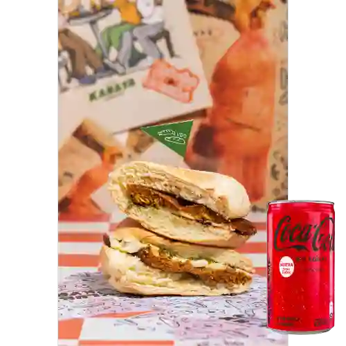 Combo Choripan Vegetariano + Coca-Cola Sin Azúcar 235 ml