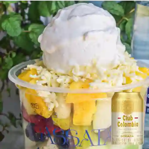 Combo Ensalada Macedonia Especial + Club Col. Dorada 330ml
