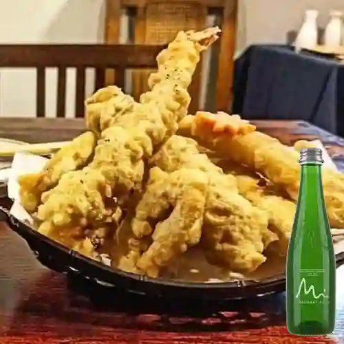 Combo Tempura Mixto + Manantial con Gas 300ML