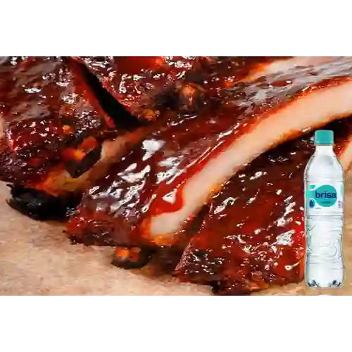 Combo Costillas Bbq + Brisa Sin Gas 600ML