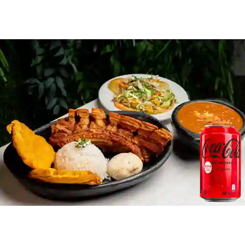 Combo Frijolada c/ Chicharrón +Cocacola S/az 330ML