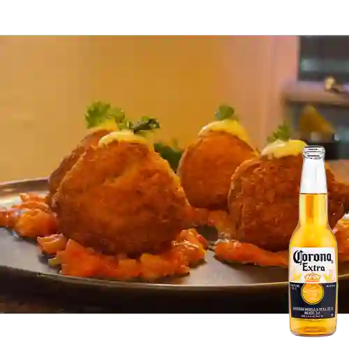 Combo Croquetas de Pollo + Corona 330 ml