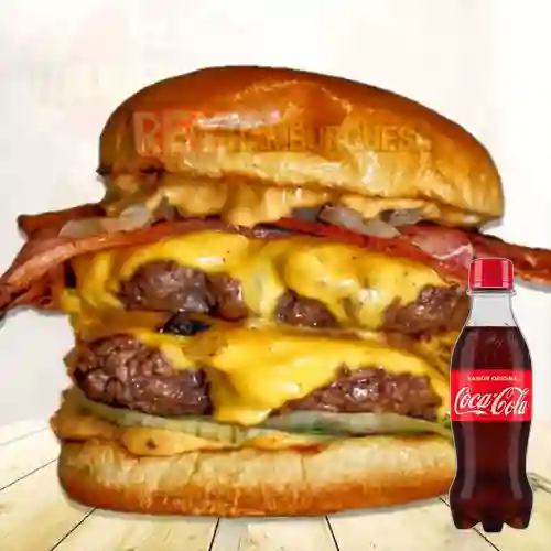 Combo Hamburguesa Tocicheddar Doble Res + Cocacola Orig 250 ml