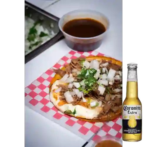 Combo Taco de Birria + Cerveza Coronita