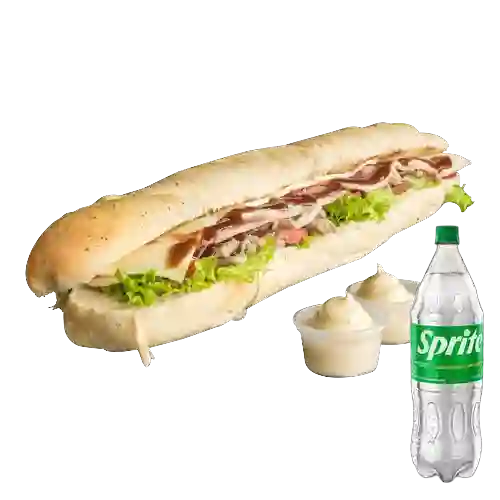 Combo Sándwich Mixto (Grande 40Cm) + Sprite Orig 1.5Lt